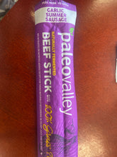 Load image into Gallery viewer, Beef Stick, Grass Fed, PaleoValley, Garlic Summer Sausage