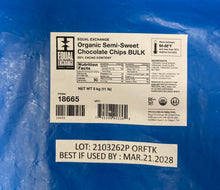 Load image into Gallery viewer, Bulk Chocolate Chips, Semi-Sweet, Equal Exchange, Bulk Bagged