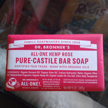 Load image into Gallery viewer, Bar Soap, Organic Hemp Rose Castile, Dr. Bronner's