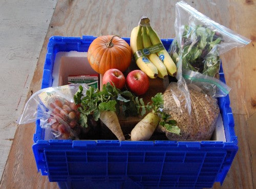 Organic Produce + Groceries Bin with Subscription ($28 + $3 delivery)