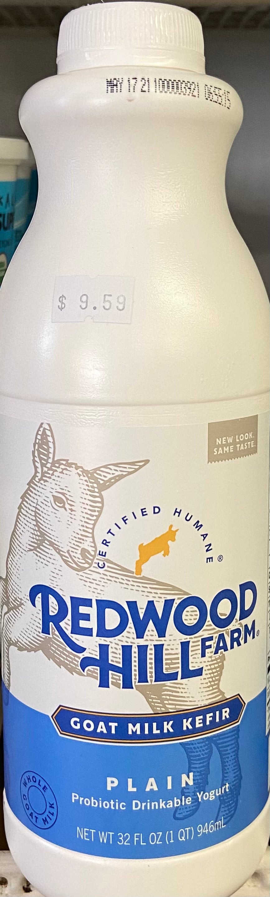Kefir, Goat Milk, Cultured, Redwood Hill Farm, 32 oz.