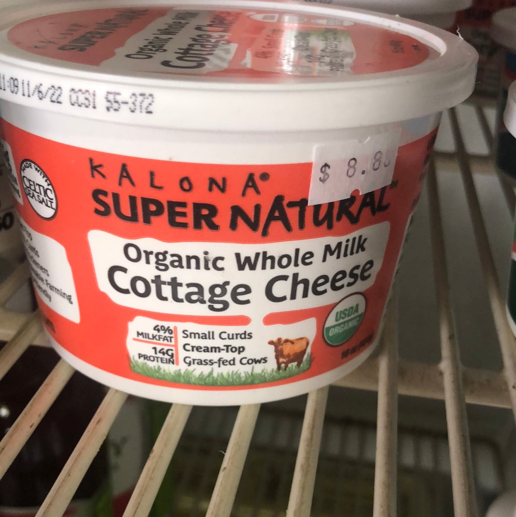 Cottage Cheese, Whole Milk, Kalona, Organic, 16 oz