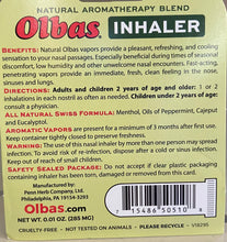 Load image into Gallery viewer, Inhaler, Olbas, Aromatherapy Blend,