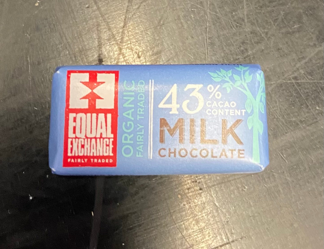 Chocolate Mini, Milk Chocolate, Organic 43% Cacao, Equal Exchange