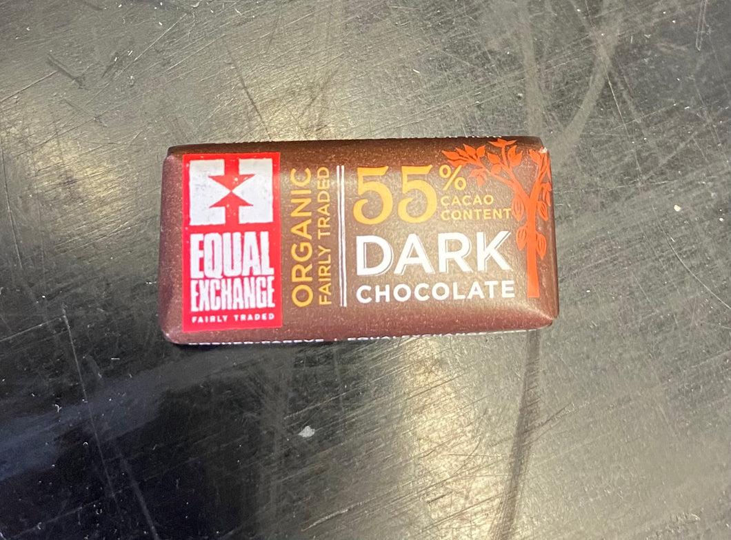Chocolate Mini, Dark Chocolate, Organic 55% Cacao, Equal Exchange