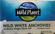 Load image into Gallery viewer, Anchovies, Wild, Packed in X-tra virgin olive oil, Wild Planet