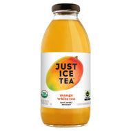 Cold Tea, White Mango, Just Ice Tea, Org, 16 oz