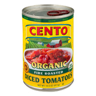 Tomatoes, Diced, Fire Roasted, Canned, Cento, 14.5 oz