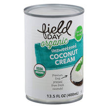 Load image into Gallery viewer, Coconut Cream, Organic, Field Day, Unsweetened Simple, 13.5 oz
