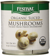 Mushrooms, Canned, Festival, Organic