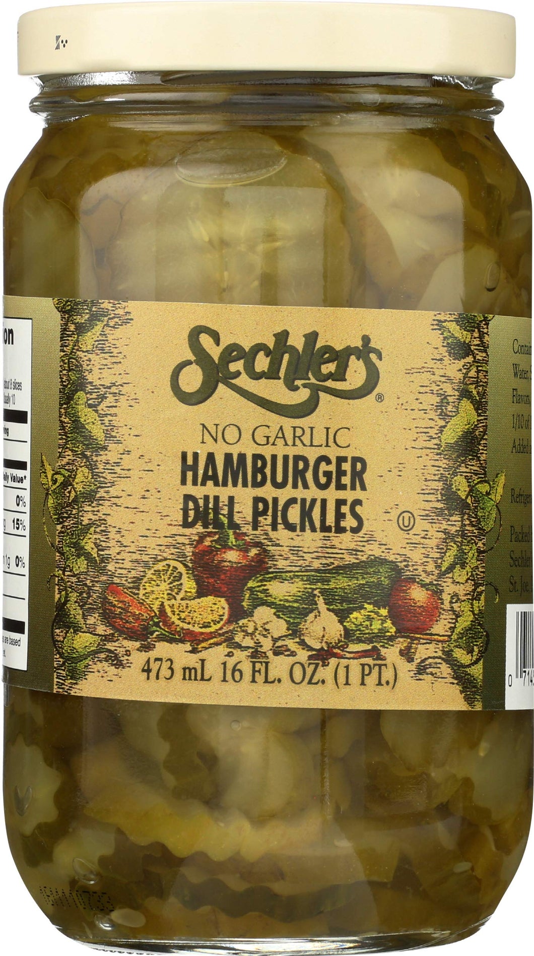 Pickles, Slices, Dill, Sechlers