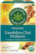 Tea Bags, Dandelion Chai Probiotic, Traditional Medicinals