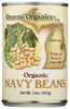 Navy Beans, Organic, Canned, Omena Organics Michigan, 15 oz Can