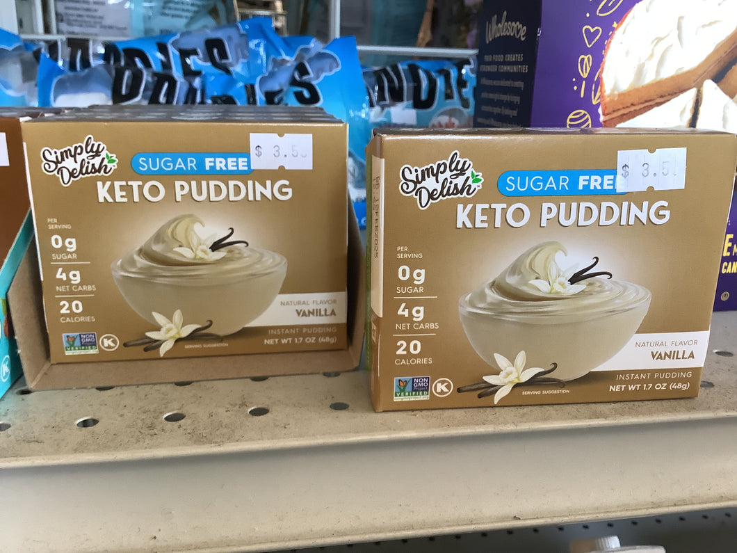 Keto Pudding, Sugar Free Vanilla, Simply Delish 1.7oz