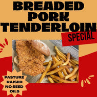 Breaded Pork Tenderloin Sandwich with or without Fries