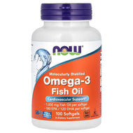 Omega 3 Fish Oil, NOW, 1000 mg, 500 Soft Gels, Supplement