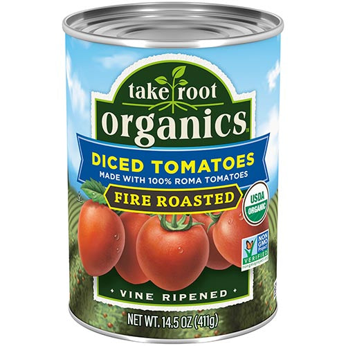 Tomatoes, Diced, Fire Roasted, Take Root, Organic, 28 oz