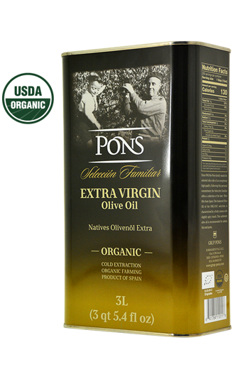 Oil, Olive, Organic Bulk Extra Virgin, Pons, 3 Liters
