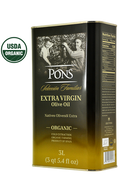 Oil, Olive, Organic Bulk Extra Virgin, Pons, 3 Liters