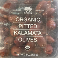 Olives, Pitted Kalamata, Divina, Organic, 4.9 oz