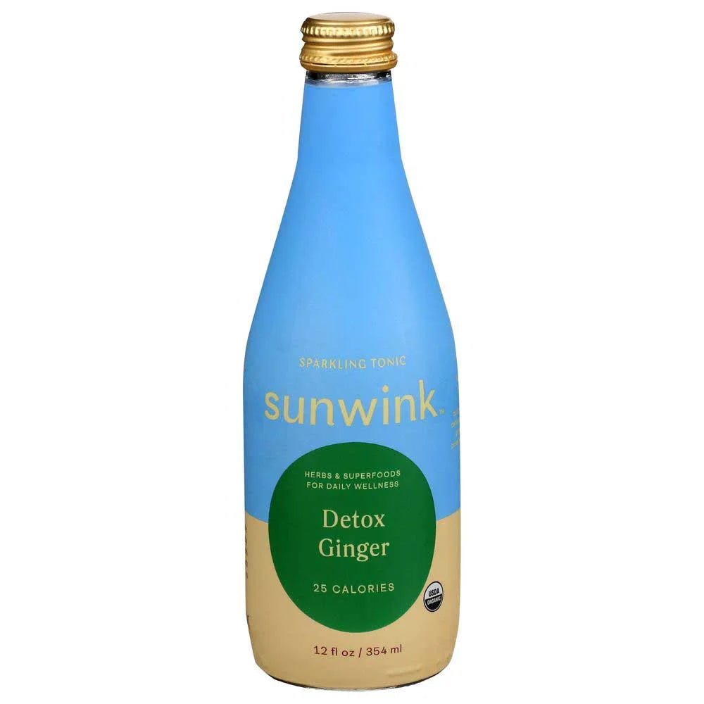 Sparkling Tonic, Ginger Detox, Organic, Sunwink