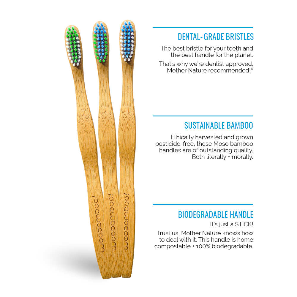 Toothbrush, Woo Bam Boo, No Plastic, Bamboo Toothbrush
