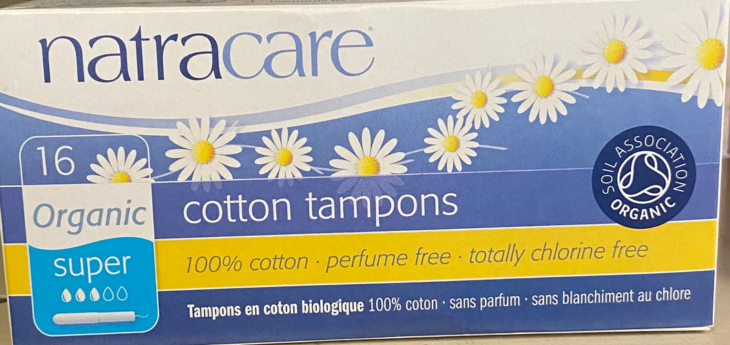 Tampons, Organic Super Strength Cotton, Natracare