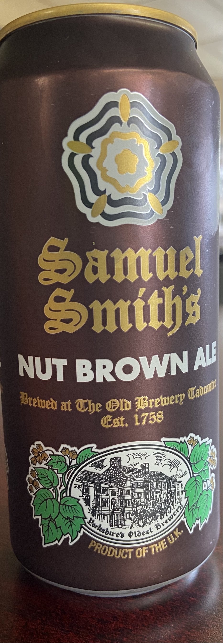 Beer, Nut Brown Ale, Samuel Smith, Served in Restaurant