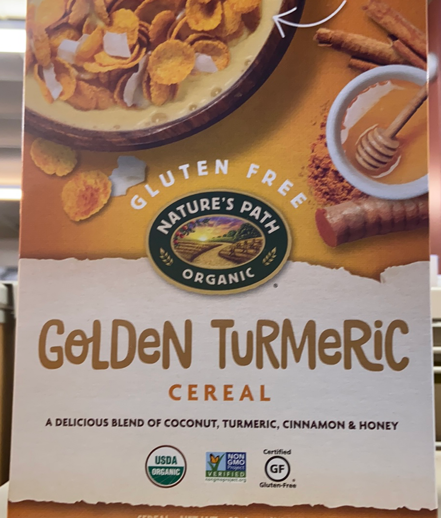 Cereal, Golden Turmeric Corn Flakes, Nature’s Path, Organic