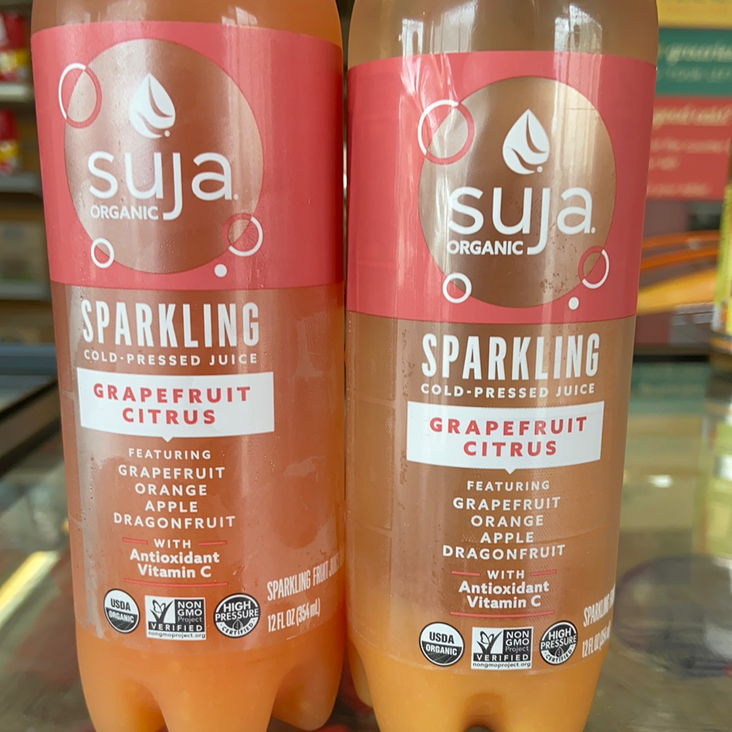 Sparkling Cold Pressed Juice, Grapefruit Citrus, Suja Organic