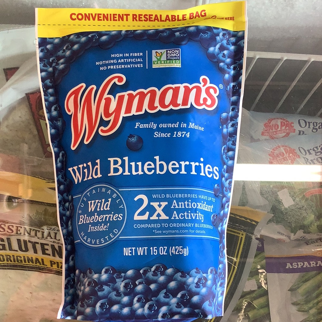 Blueberries, Frozen, Wymans, Wild , Organic