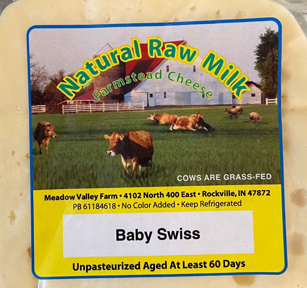 Baby Swiss Cheese, Meadow Valley Farm, Grass Fed