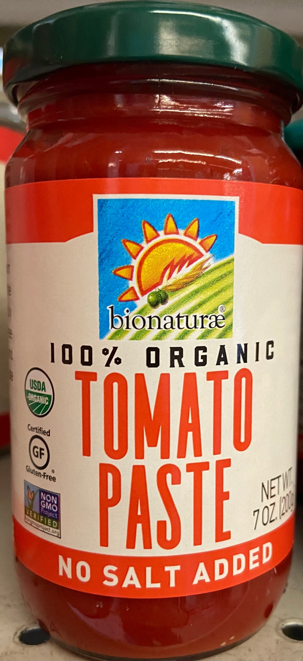 Tomato Paste, No Salt Added Organic, Bionaturae