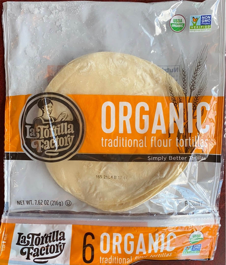 Tortillas, Organic Flour Traditional 6 inch, La Tortilla Factory