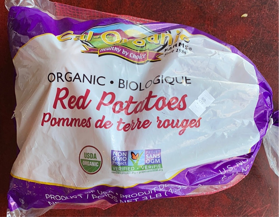 Potatoes, Red, Organic, 3 lb bag