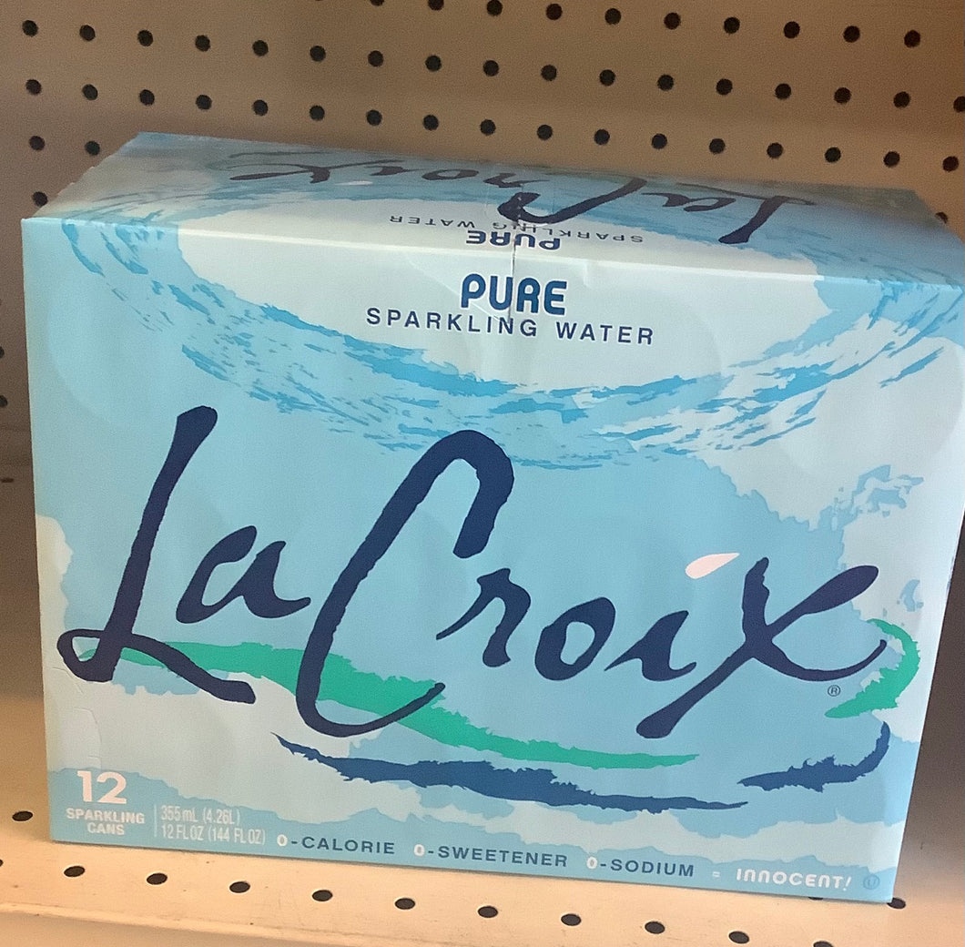 La Croix Pure Sparkling Water, Pamplemousse, 12 pack