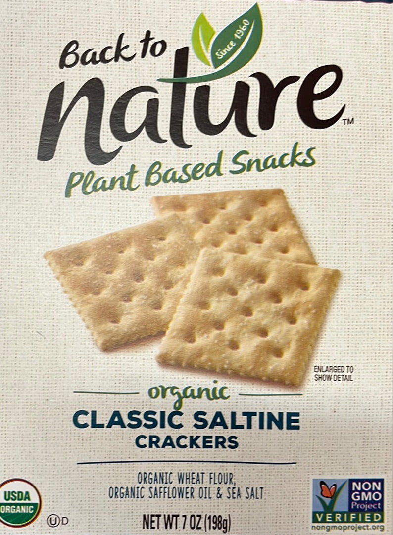 Crackers, Classic Saltine, Back to Nature (7 oz.)