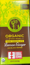Load image into Gallery viewer, Chocolate Bar, Dark Lemon Ginger with Black Pepper, Organic 55% Cacao, Equal Exchange
