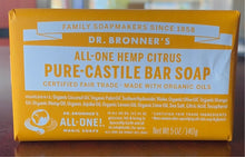 Load image into Gallery viewer, Bar Soap, Organic Citrus Castile, Dr. Bronner&#39;s
