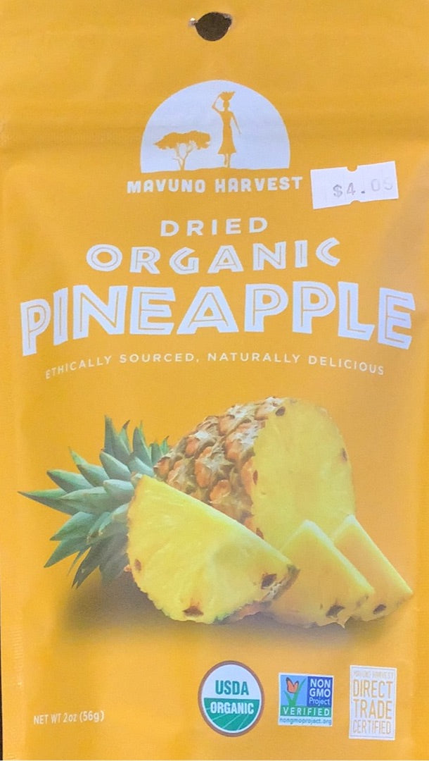 Dried Pineapple, Organic, Marino Harvest, Ethically Sourced