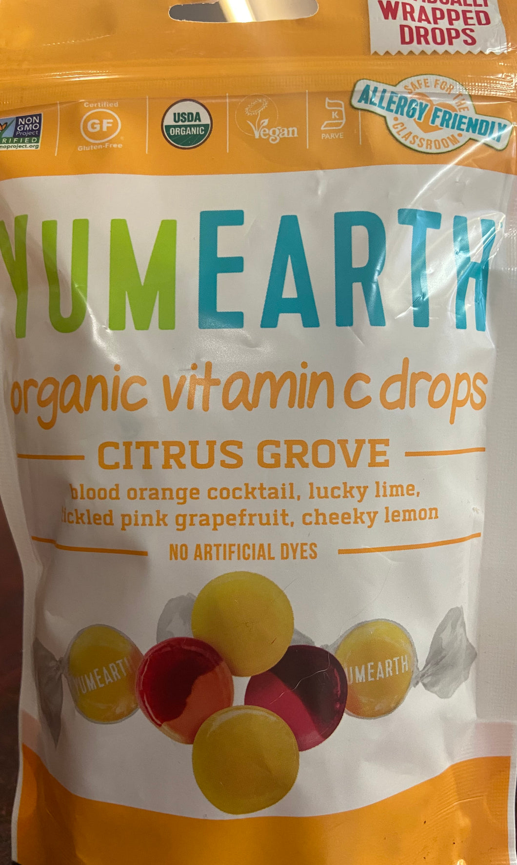 Candy, Vitamin C drops, Yum Earth