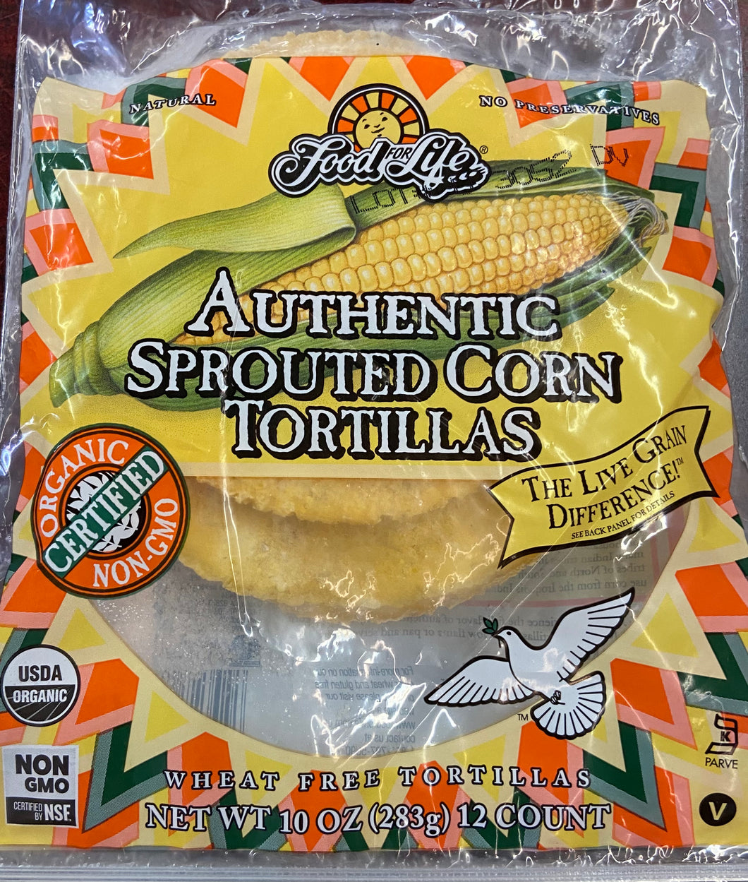Tortillas, Sprouted Corn, Food for Life,  Organic