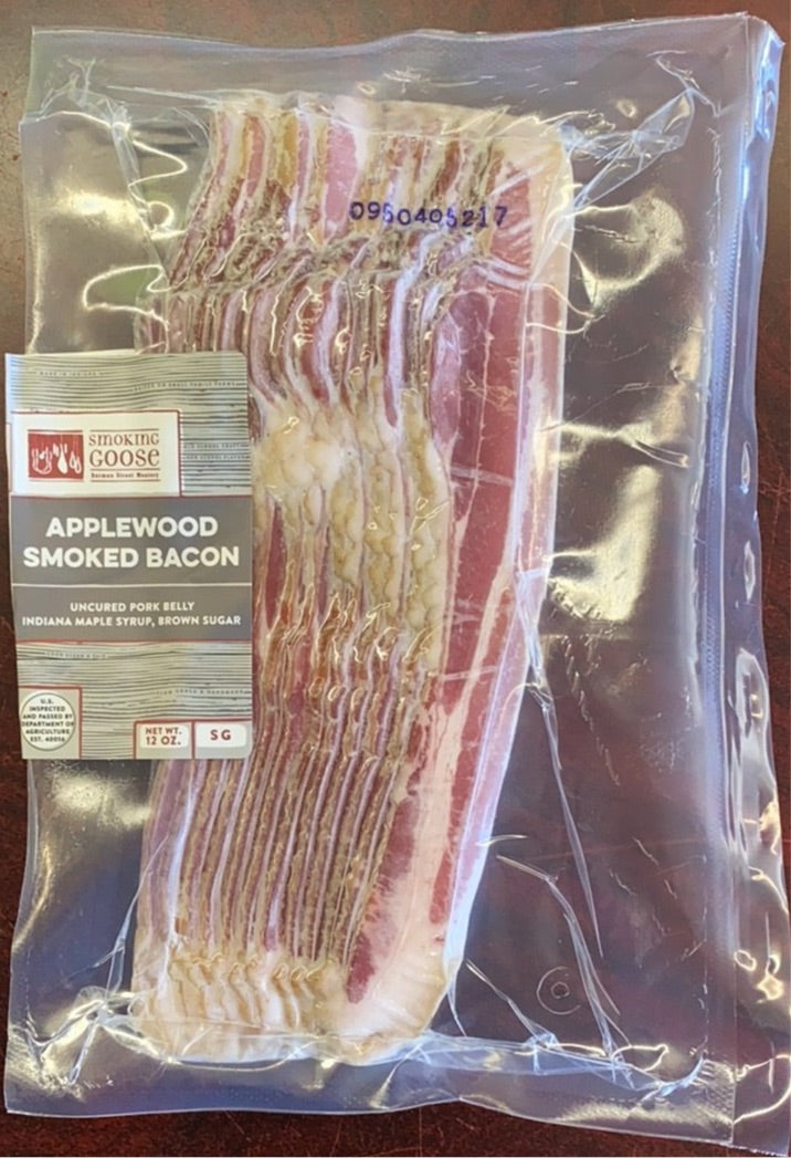 Bacon, Organic Applewood Smoked, Smoking Goose