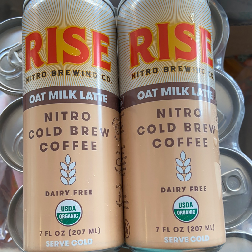 Coffee, Oak Milk Latte, Nitro Cold Brew Coffee, Rise Nitro Brewing Co.
