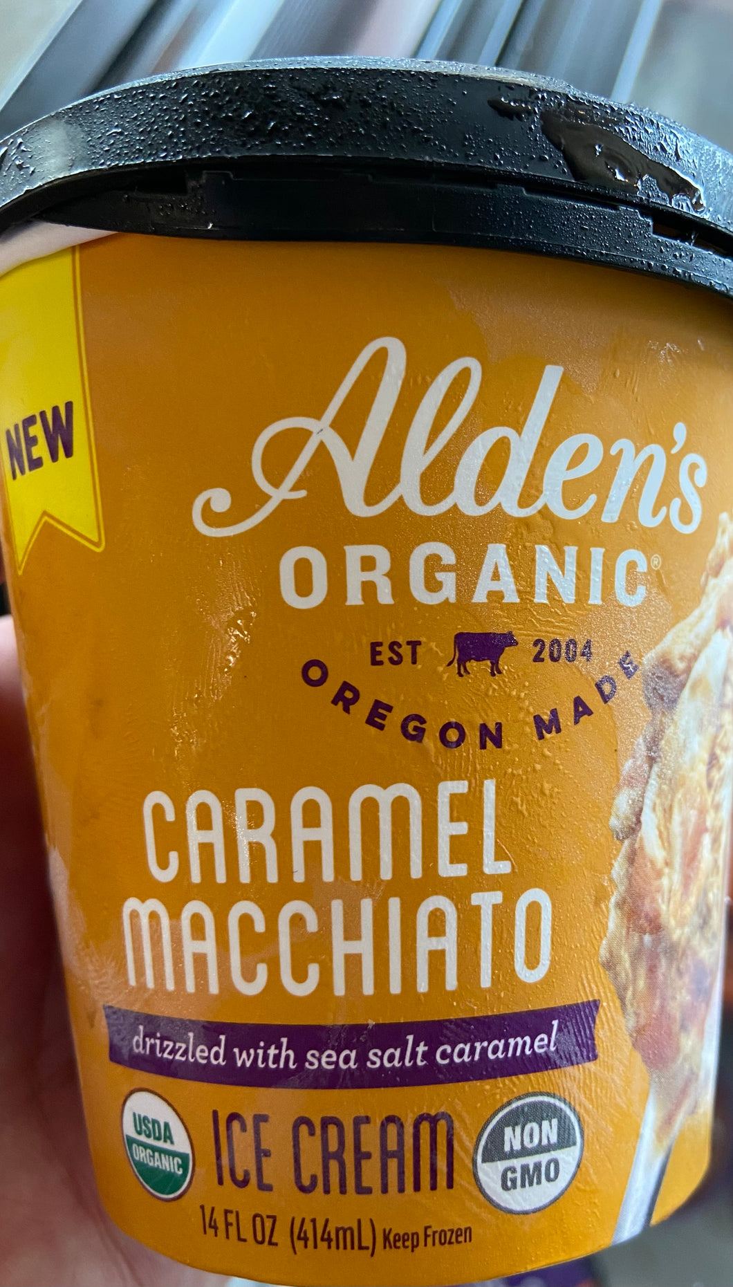 Ice cream caramel macchiato Alden’s organic