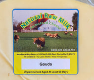 Cheese,  Gouda, Meadow Valley Farm, Grass-Fed