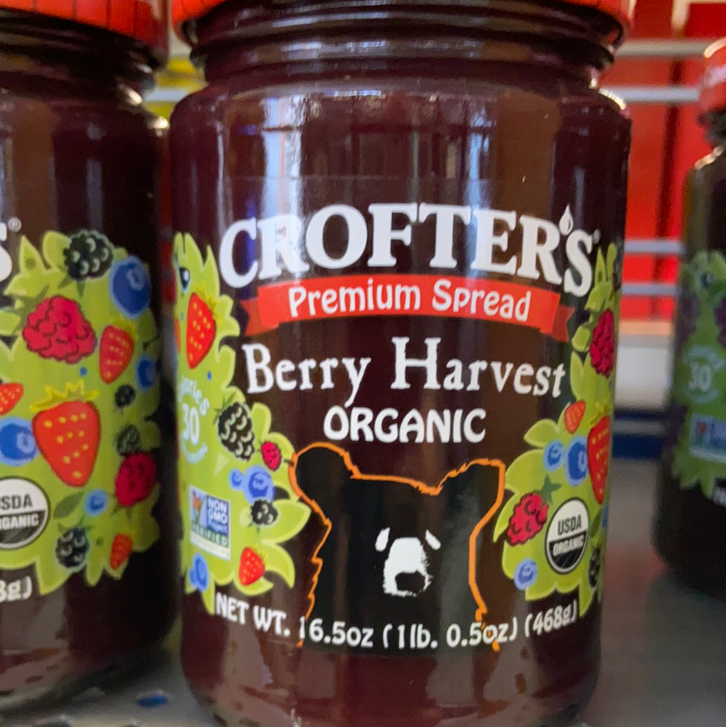 Premium Fruit Spread, Berry Harvest Organic, Crofter's