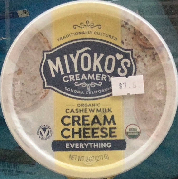 Vegan Cream Cheese, Everything, Organic Cultured, Cashew Milk, Miyoko’s Creamery