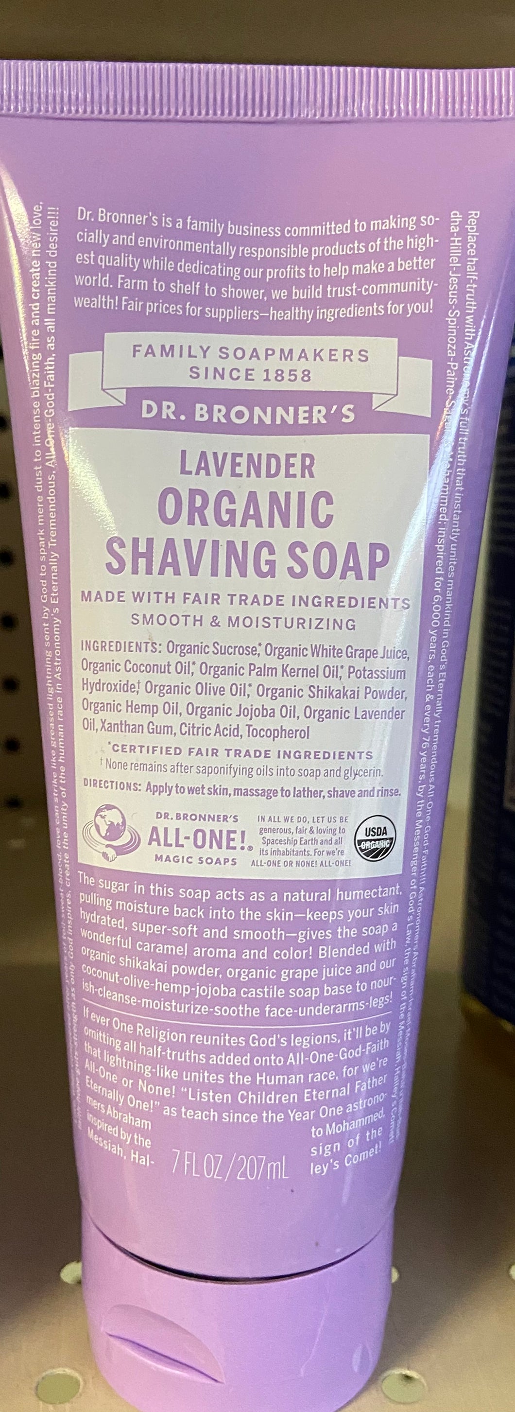 Shave Gel, Lavender, Organic, Dr. Bronner's, Shaving Soap