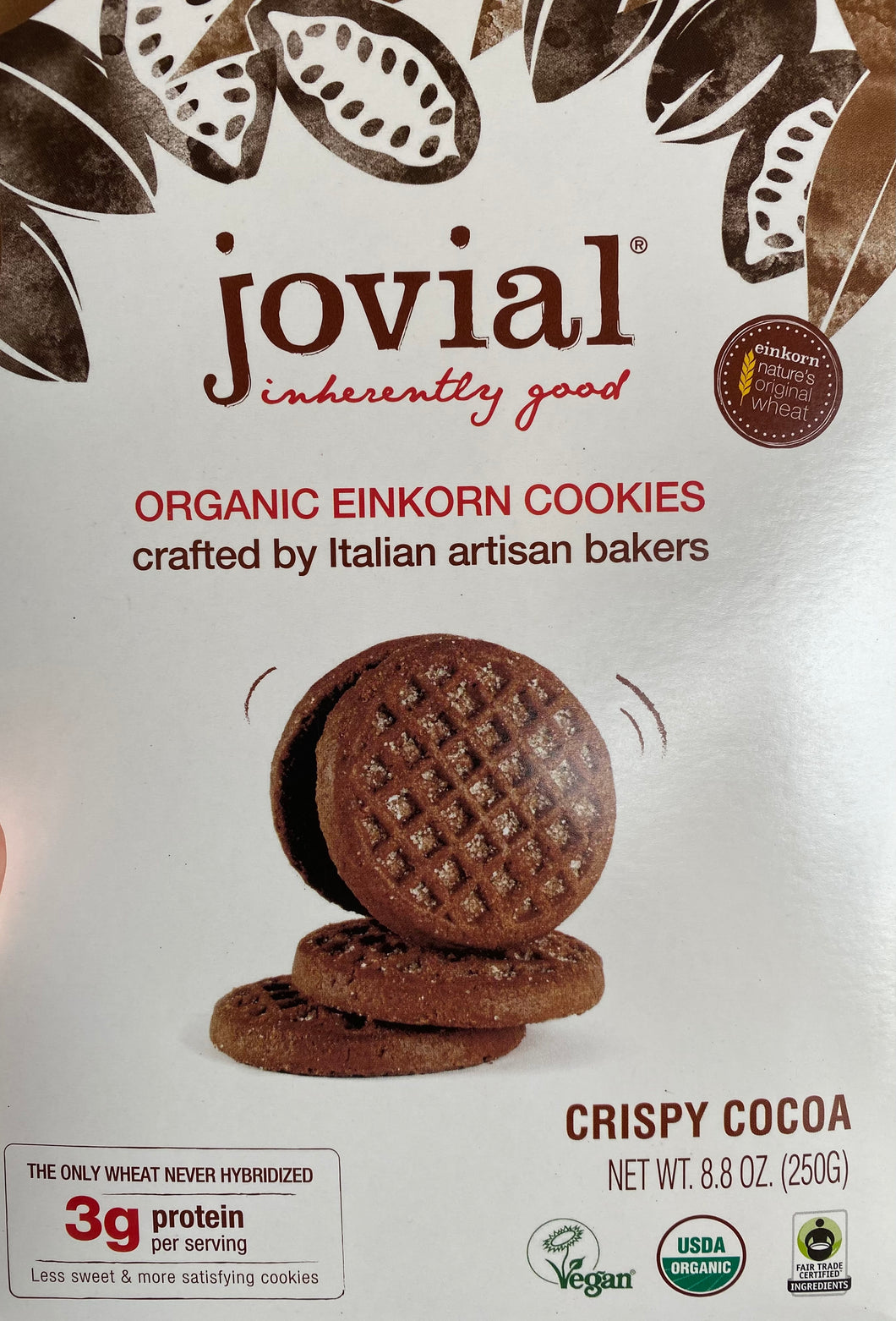 Cookies, Einkorn Crispy Cocoa, Organic, Jovial